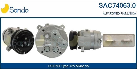 Klimakompressor SANDO SAC74063.0 SANDO SAC74063.0 AC kompressor FIAT UNO 2008