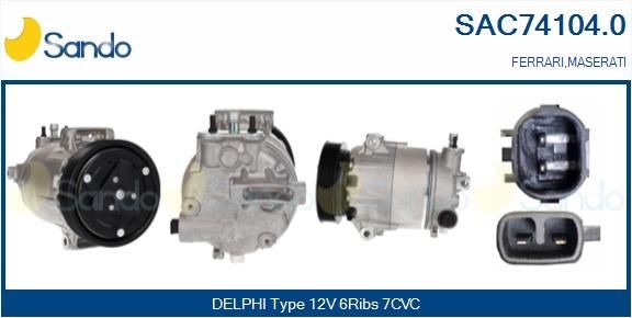 Kompresor klimatizácie SANDO SAC74104.0 SANDO SAC74104.0: Sprężarka klimatyzacji Maserati QUATTROPORTE 1999
