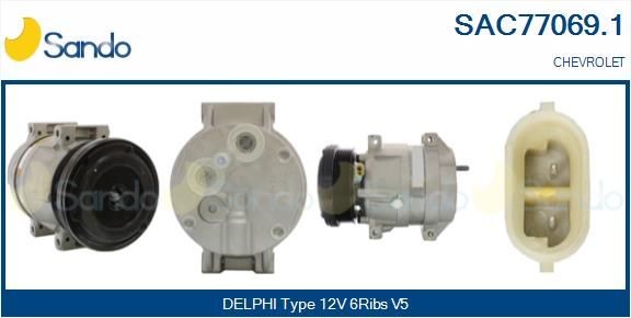 Compressore aria condizionata SANDO SAC77069.1 SANDO SAC77069.1 Compressore clima Chevrolet LACETTI 2018