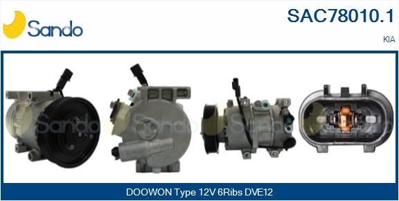SANDO Klimakompressor SAC78010.1 SANDO SAC78010.1 Rio III Sedan (UB) Klimakompressor pris