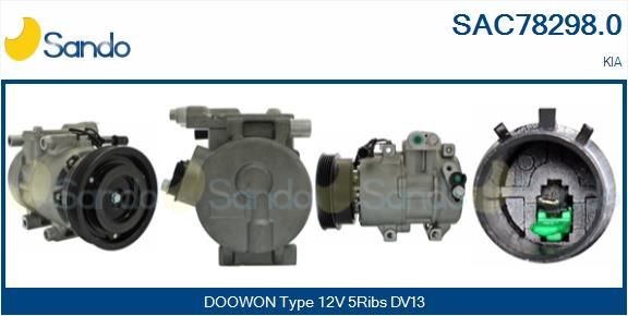 SANDO Kompresor klimatizácie SAC78298.0 SANDO SAC78298.0 Kompresor klimatizácie Kia Rio JB cena