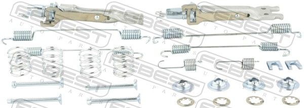 FEBEST Lisakomplekt, seisupiduriklotsid 0204-G15RAR-KIT Lisakomplekt piduriklotsid KIA FEBEST 0204-G15RAR-KIT