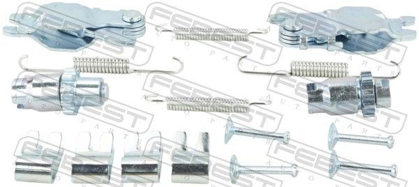 FEBEST Kit d'accessoires, mâchoires de frein de stationnement 2904-FLIIR-KIT 2904-FLIIR-KIT Kit d'accessoires mâchoires de frein FORD FIESTA FEBEST