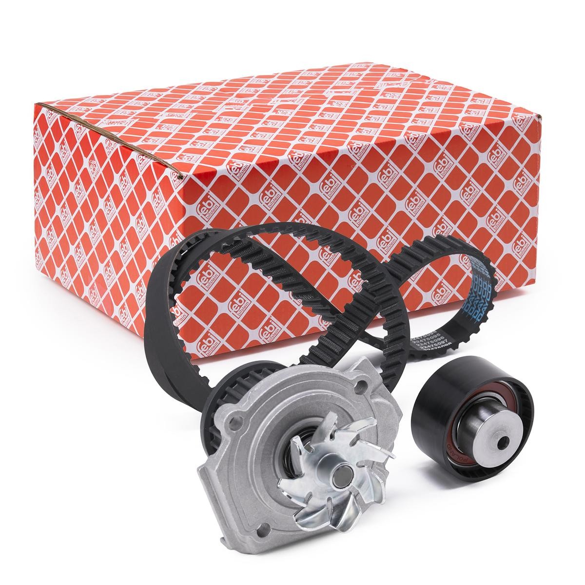 FEBI BILSTEIN Bomba de água + kit de correia dentada 32745 FEBI BILSTEIN 32745 Bomba de água + kit de distribuição Fiat Punto 176 a um preço acessível