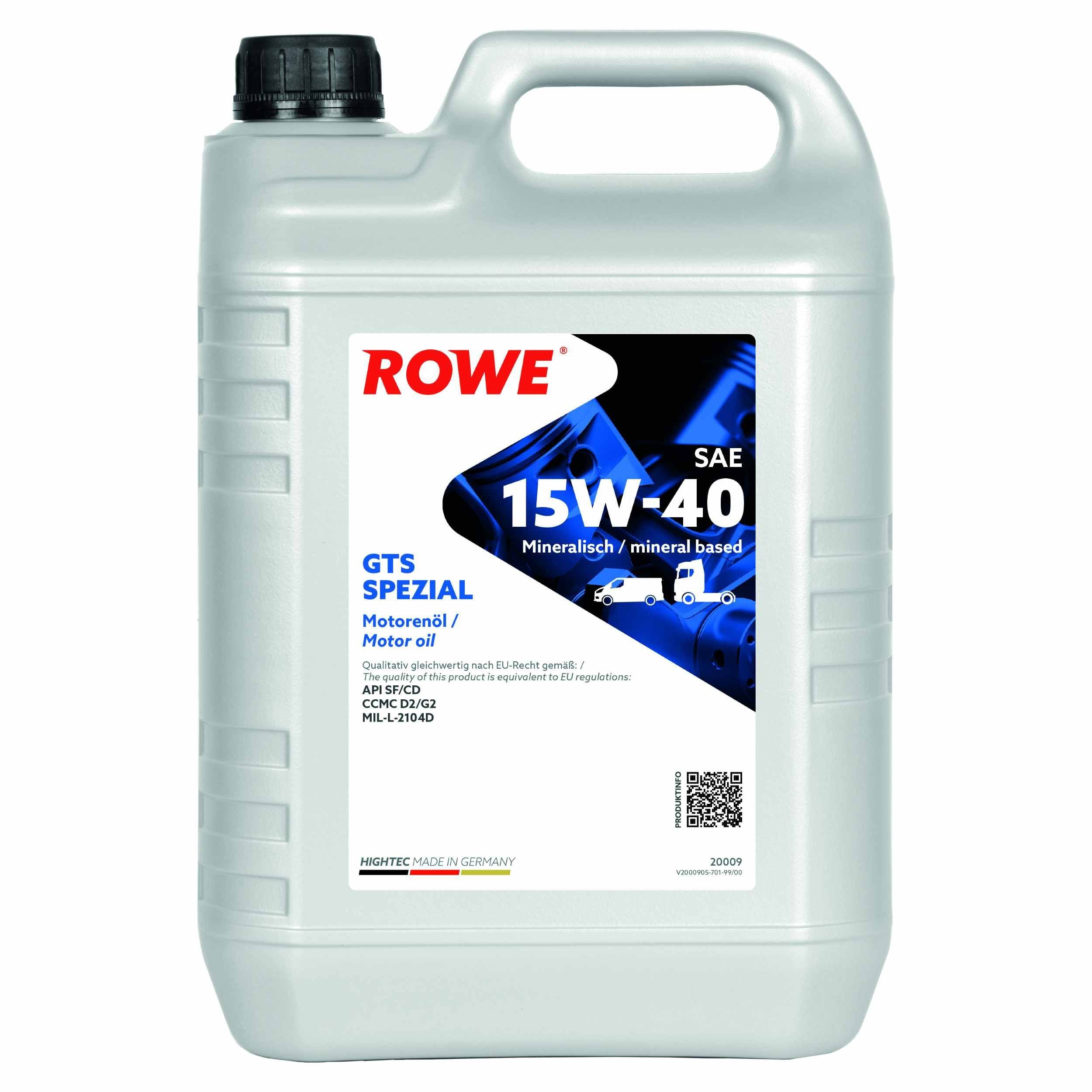 ROWE Motorolie 20009-0050-99 Olie til biler ROWE MG 6 20009-0050-99 billig