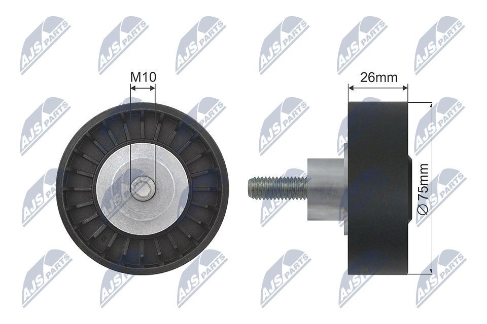 NTY Polia de desvio / de guia, correia trapezoidal RNK-AU-034 NTY RNK-AU-034 Polia de desvio / de guia, correia trapezoidal Subaru Legacy 4 Carrinha baratos