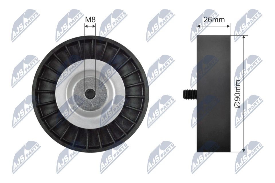 NTY Styrrulle, kilrem RNK-AU-035 NTY RNK-AU-035 Styrrulle, kilrem Audi A6 C4 original