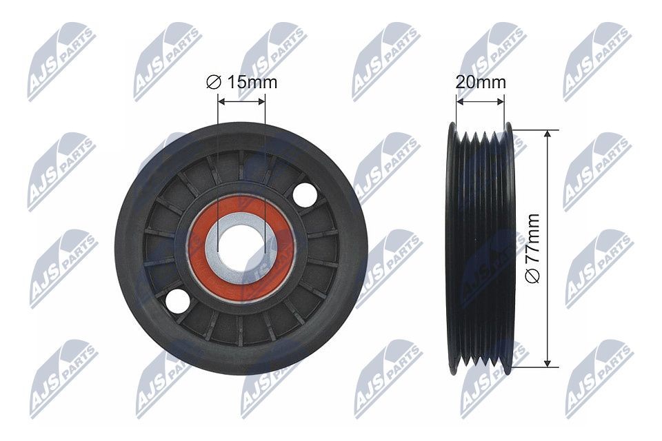 NTY Styrrulle, kilrem RNK-AU-044 Audi A6 C4 Styrrulle, kilrem NTY RNK-AU-044