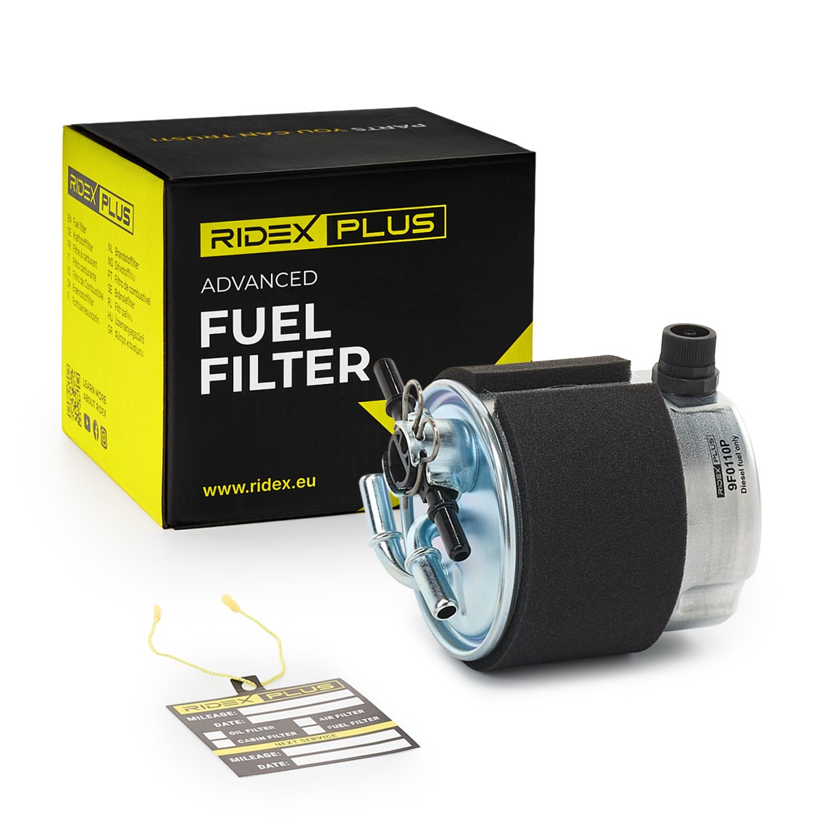 RIDEX PLUS Brandstoffilter 9F0110P Benzinefilter van de motor RIDEX PLUS JUKE 9F0110P goedkoop