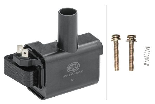 HELLA Bobine d'allumage 5DA 358 168-551 Nissan PRIMERA Bobine cylindre HELLA 5DA 358 168-551