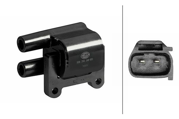 HELLA Ignition coil 5DA 358 168-651 5DA 358 168-651 HELLA ignition coil for KIA CARENS