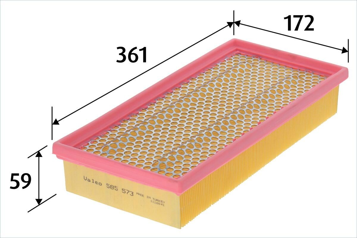 Filtro de ar VALEO 585573 VALEO 585573: Filtro de ar SsangYoung REXTON 2010