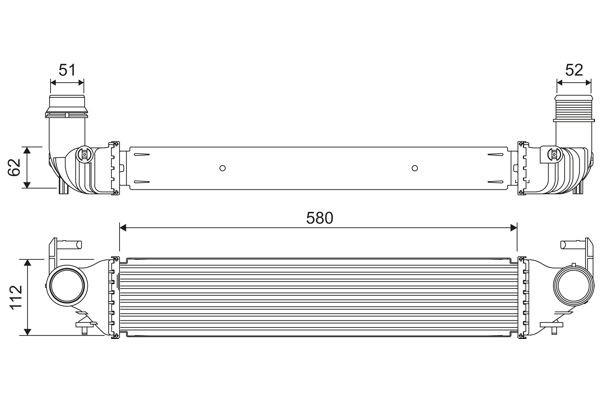 VALEO Intercooler 818312 Jeep WRANGLER VALEO turbo intercooler 818312