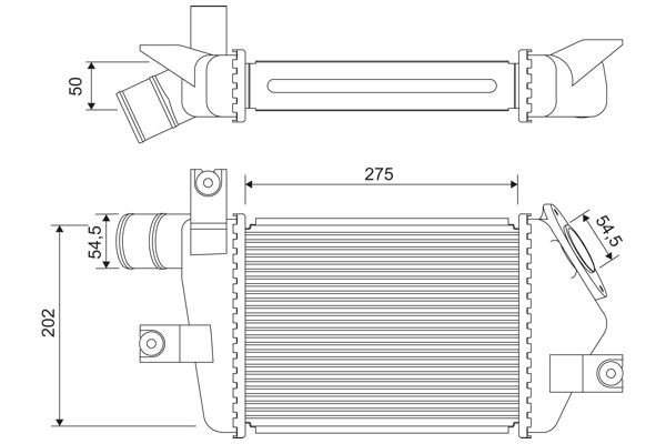 Vahejahuti VALEO 818693 VALEO 818693 MITSUBISHI L 200 2009 Õhuradiaator