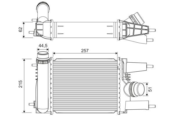 VALEO Chladič plniaceho vzduchu 822916 Intercooler VALEO NAVARA 822916 lacné