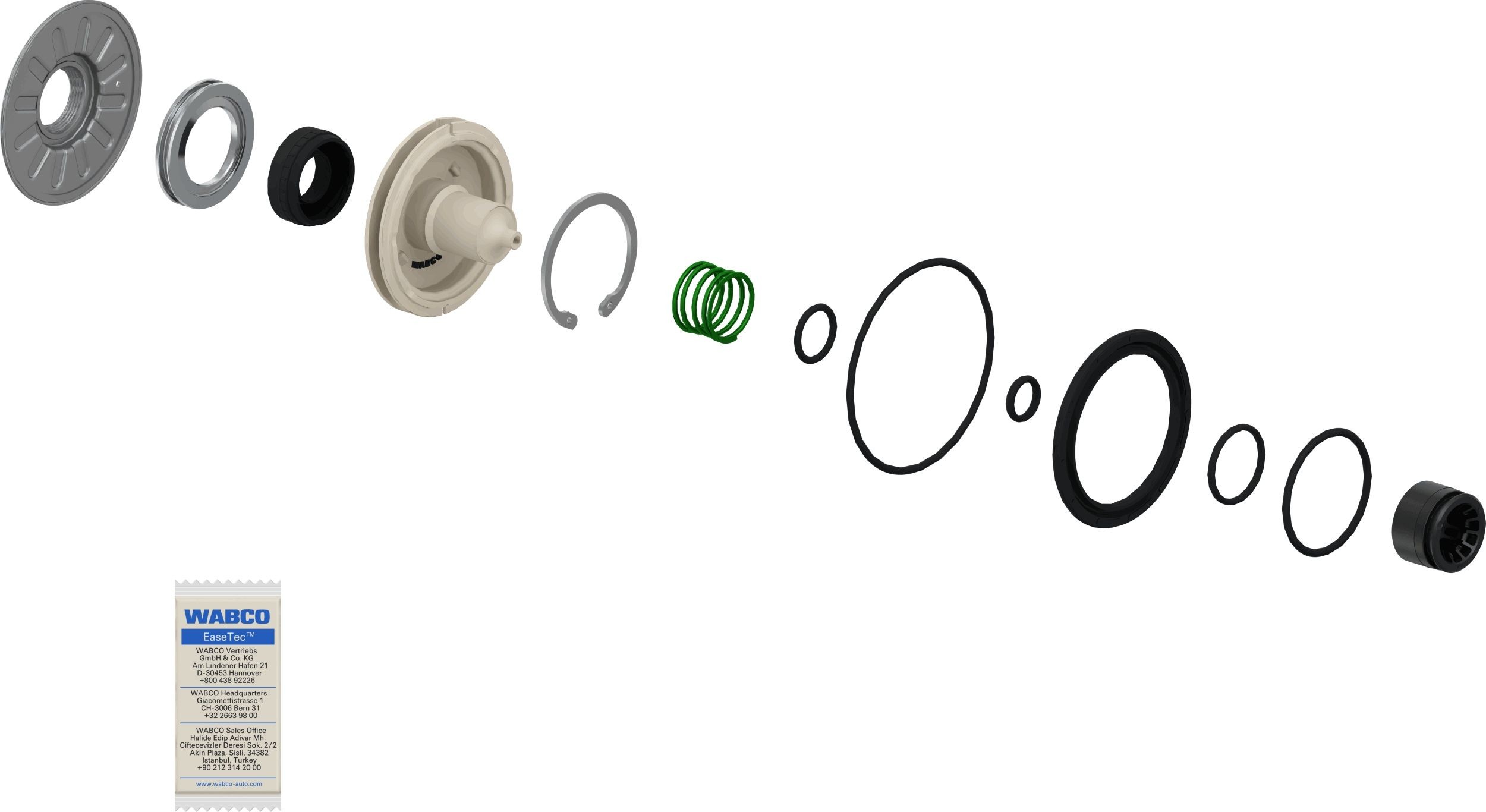 WABCO Joint-soufflet, guidage d'étrier de frein 4801069212 Douilles de guidage d'étrier de frein WABCO WRX 4801069212 pas cher