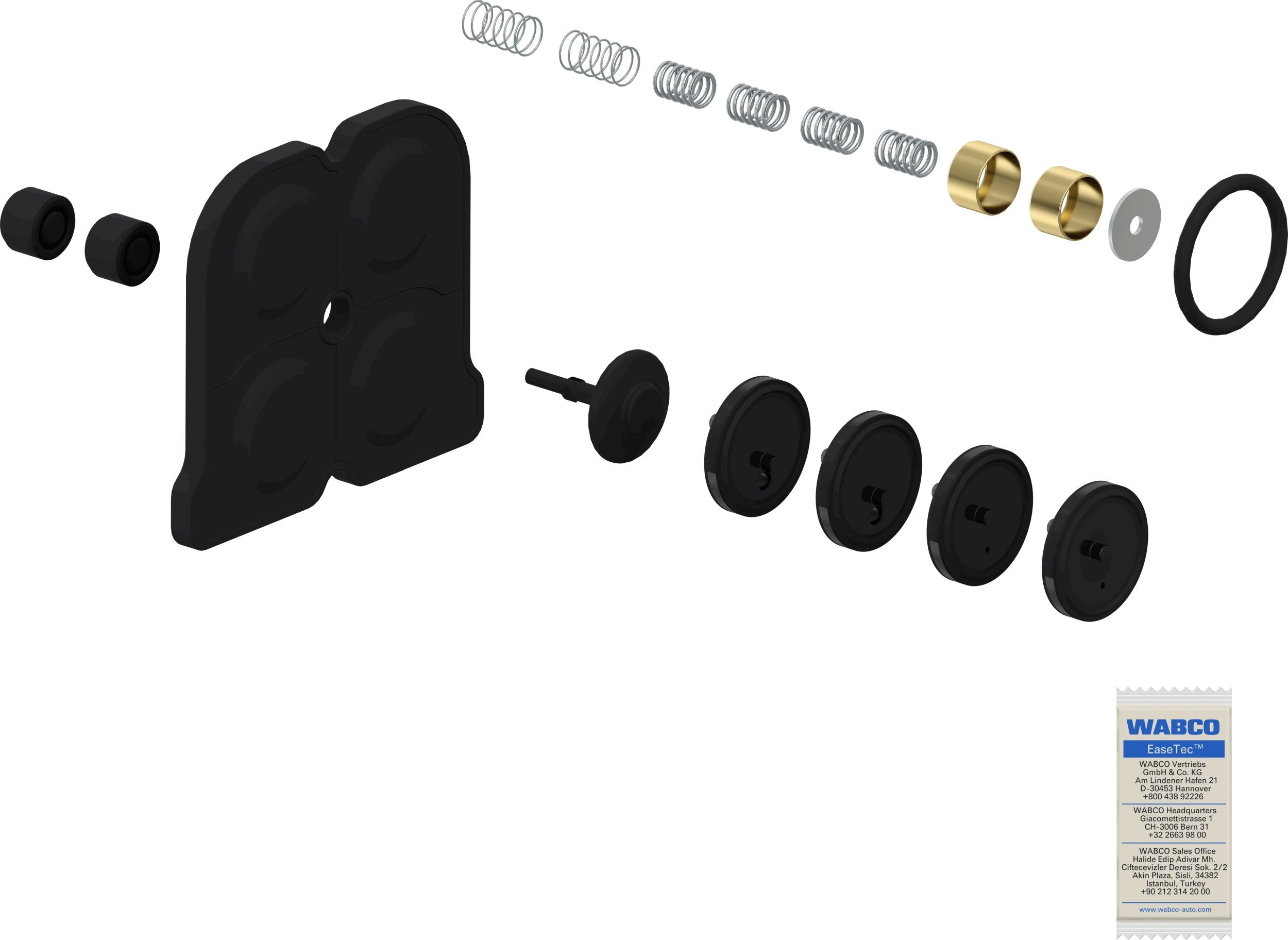 WABCO Putekļusargs, Suportu vadīklas 9347149232 9347149232 Vadīkla bremžu suports SUBARU WRX WABCO