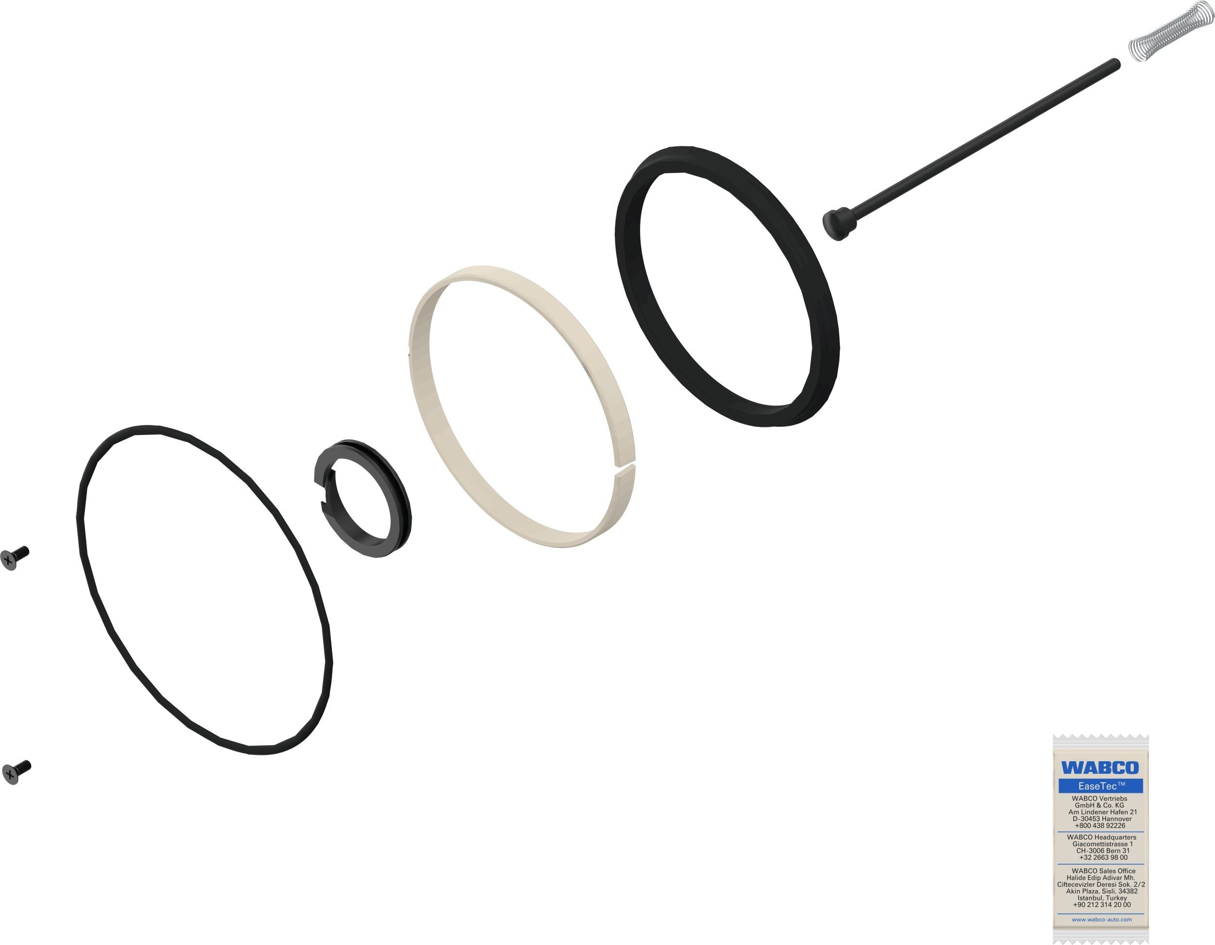 WABCO Reparatiesysteem, automatische koppelingsbijstelling 9701509242 Koppelingskabel WABCO FIAT 9701509242