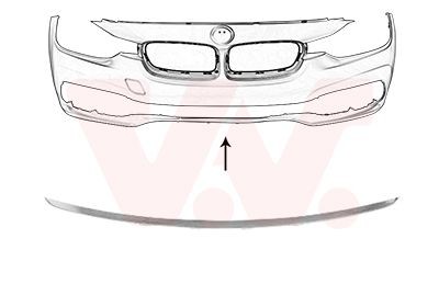 VAN WEZEL Prydnads- / Skyddslist, kylargaller 0694580 Byta Stötfångarlist BMW F30 kostnad VAN WEZEL 0694580