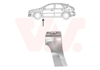 VAN WEZEL Φτερό 1863155 Φτερό VAN WEZEL Ford SIERRA 1863155
