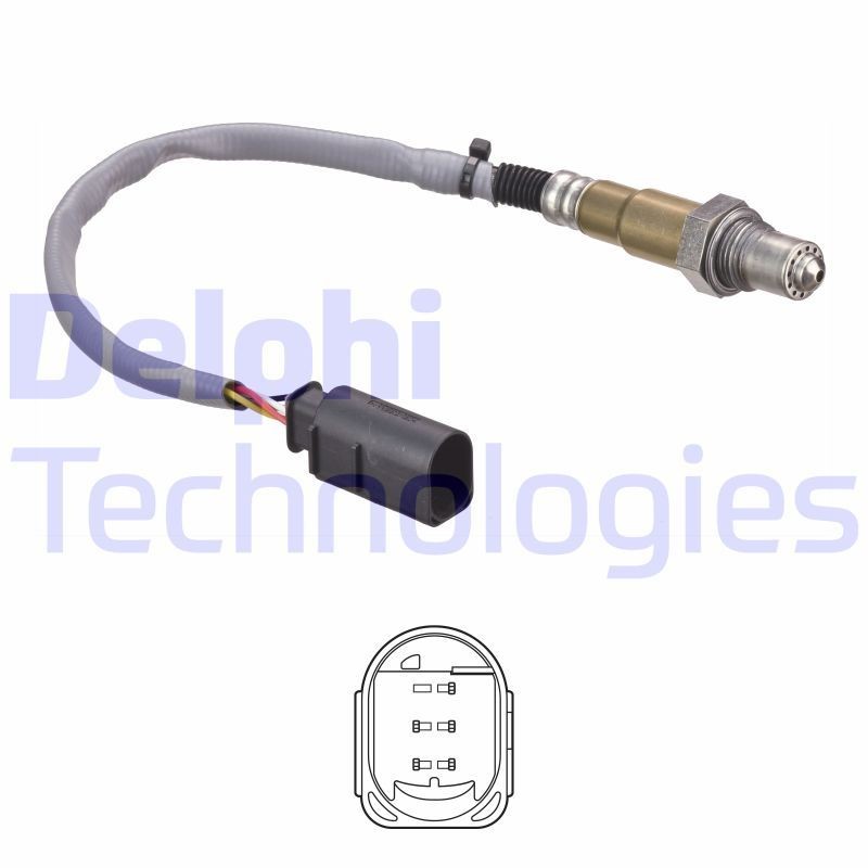 DELPHI Lambdasonde ES21133-12B1 DELPHI ES21133-12B1 Lambda sonde Sprinter 3-t Flatbed Vrachtwagen / Chassis (910) originele prijs