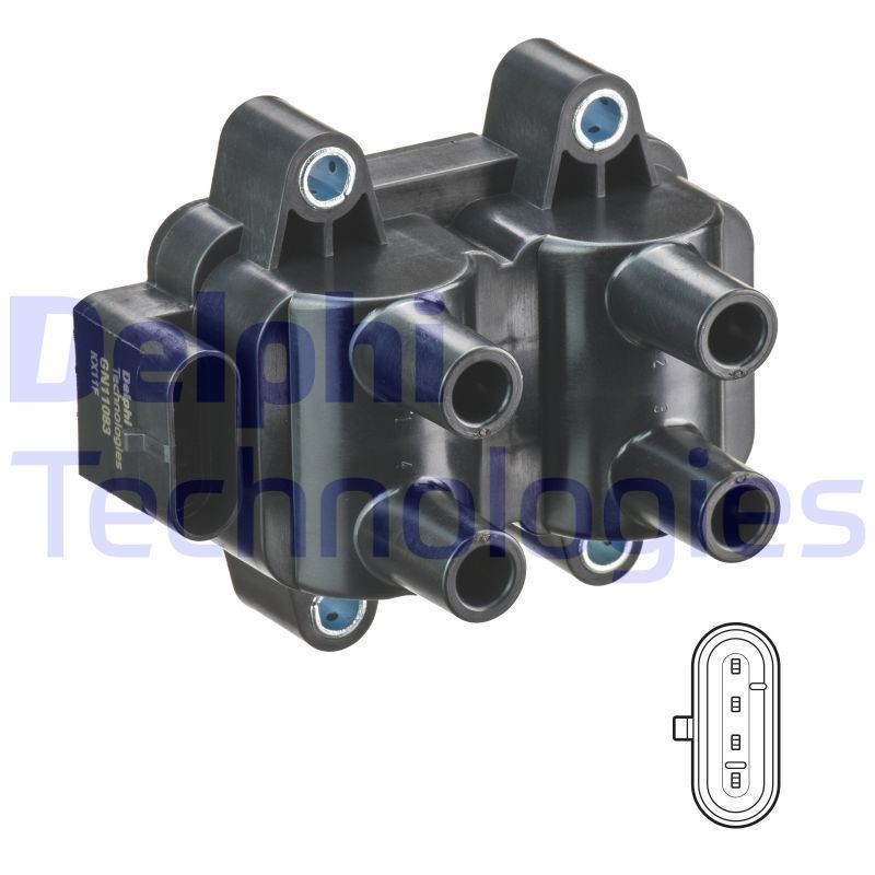 DELPHI Bobine d'allumage GN11083-12B1 Renault FLUENCE Bobine cylindre DELPHI GN11083-12B1