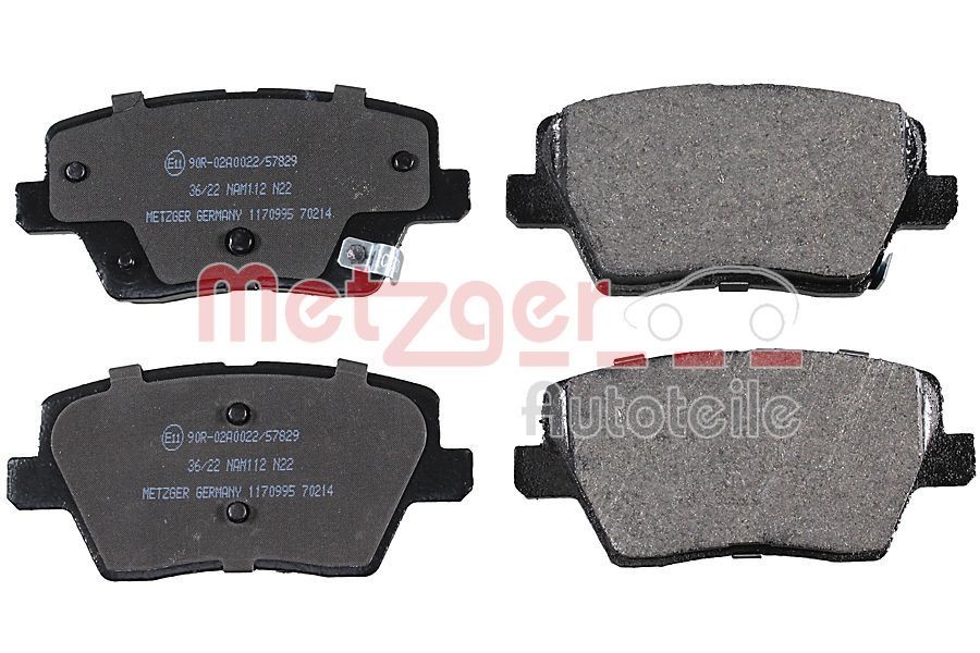 METZGER Pastilhas de travão 1170995 Pastilhas de freio METZGER Hyundai GETZ 1170995