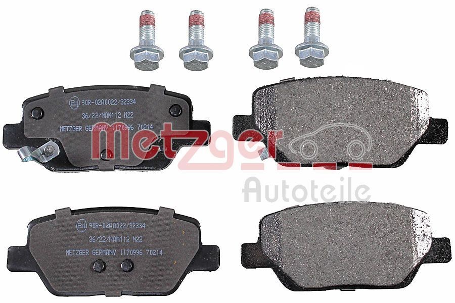 METZGER Bromsbelägg 1170996 1170996 METZGER bromsbeläggsats Fiat BRAVA