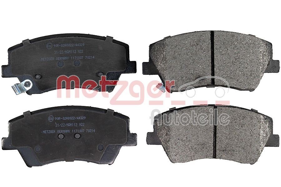 METZGER Pastilhas de travão 1171007 1171007 Pastilhas HYUNDAI GETZ METZGER