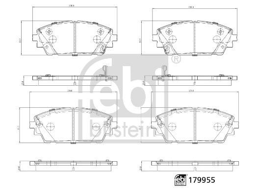 Brake pad set FEBI BILSTEIN 179955 FEBI BILSTEIN 179955 Mazda 3 2024 Brake pad set price