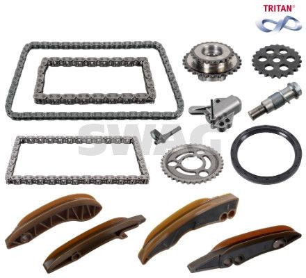 SWAG Sadales vārpstas piedziņas ķēdes komplekts 33 10 4296 33 10 4296 Sadales vārpstas piedziņas ķēde DAIHATSU ROCKY SWAG