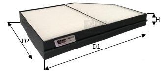 CLEAN FILTER Φίλτρο, αέρας εσωτερικού χώρου NC2434 NC2434 Φίλτρο καμπίνας CLEAN FILTER MERCEDES-BENZ CLK