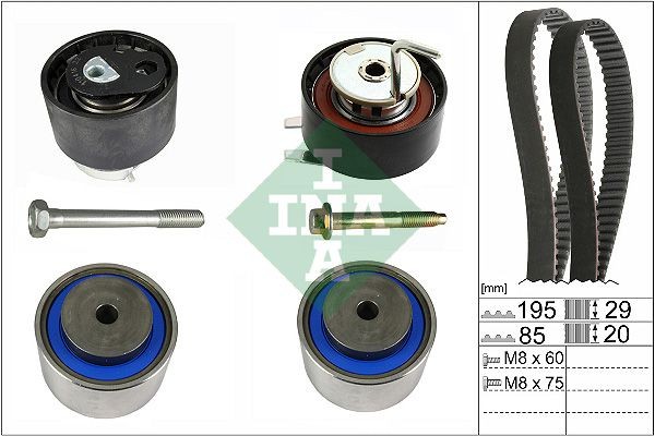 INA Σετ οδοντωτού ιμάντα 530 0764 10 Σετ χρονισμού INA RANGE ROVER 530 0764 10 φθηνά