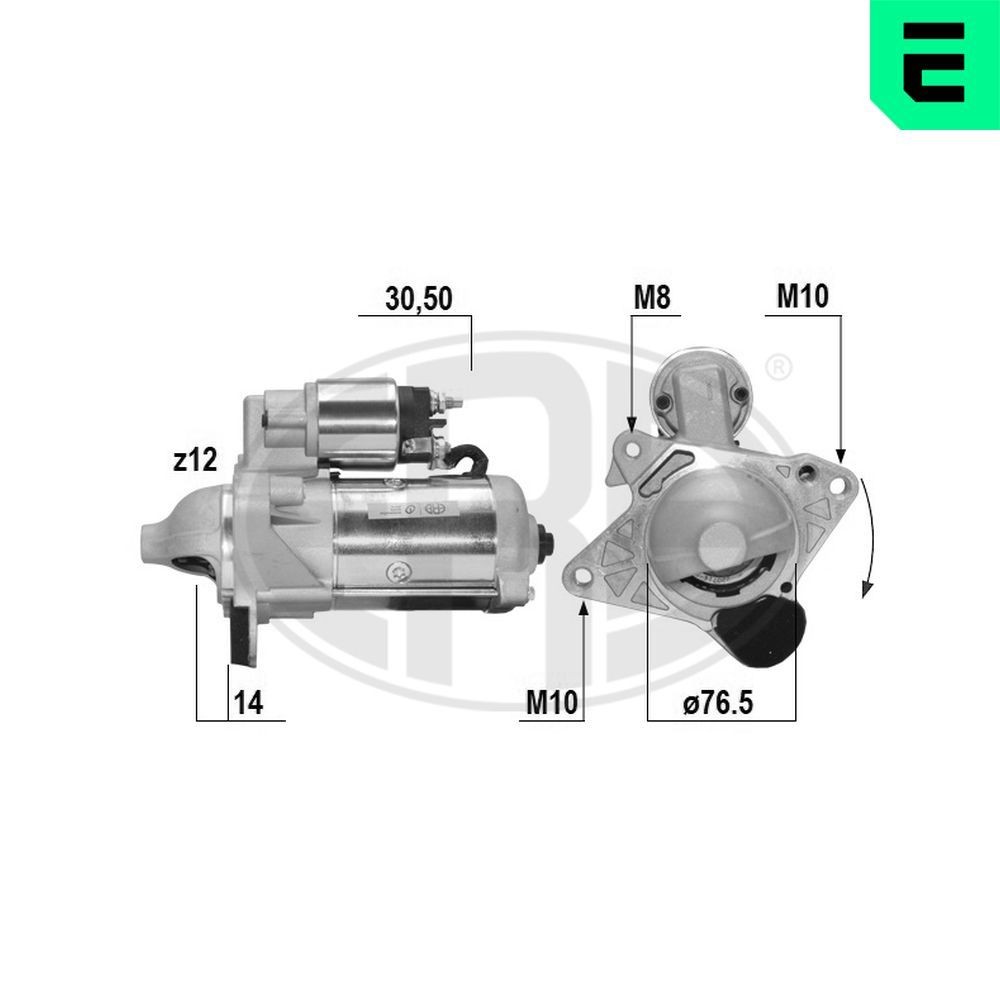 ERA Käynnistysmoottori 221063A 221063A ERA Starttimoottori Renault 6 hinta