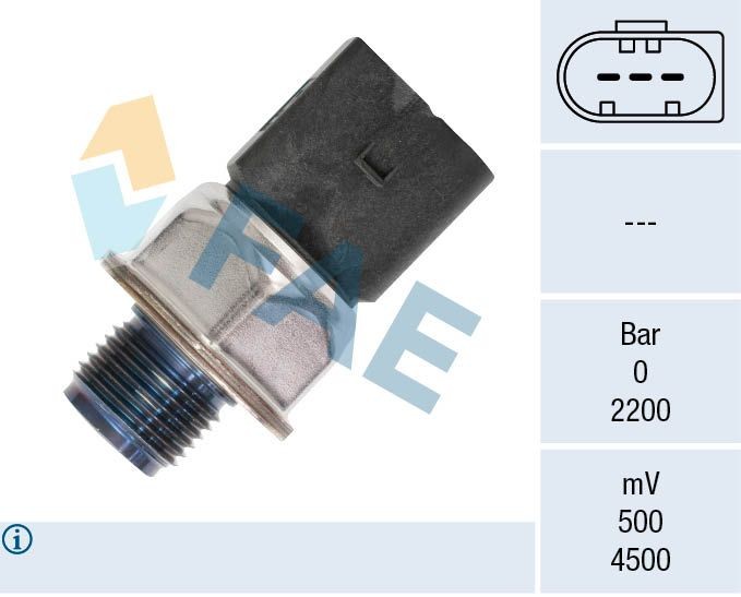 Devējs, Degvielas padeves spiediens FAE 15603 FAE 15603 Degvielas spiediena sensors SEAT IBIZA 2016
