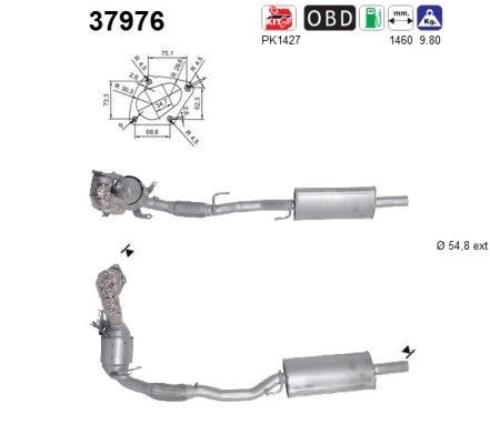 Katalüsaator AS 37976 AS 37976: Katalüsaator Audi A1 2018