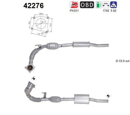 Katalysator AS 42276 AS 42276 Katalysator AUDI A3 2006