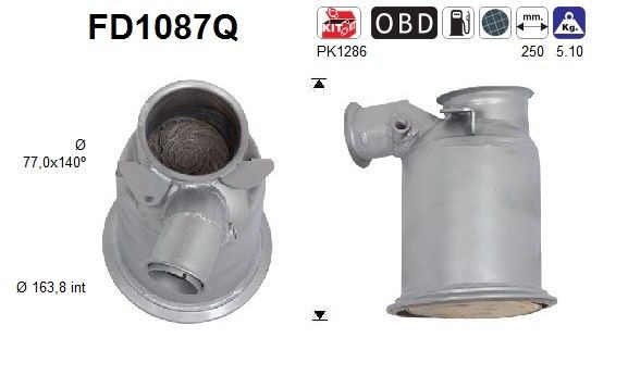 AS Kvēpu filtrs FD1087Q AS FD1087Q Kvēpu filtrs Seat Leon 3 ST lēti