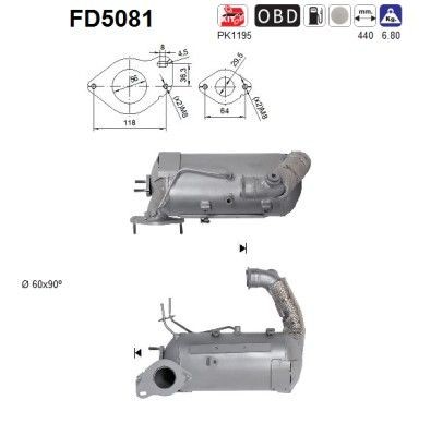 Kvēpu filtrs AS FD5081 AS FD5081 Kvēpu filtrs RENAULT CLIO 2004