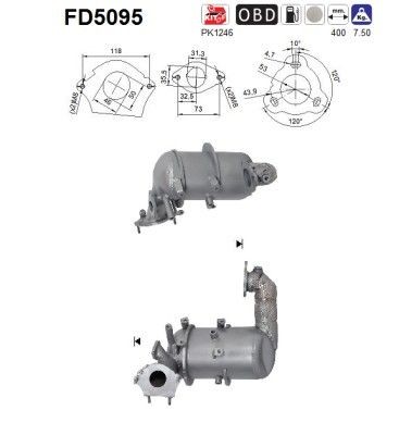 AS Filtro antiparticolato (FAP) FD5095 AS FD5095 costo Filtro antiparticolato (FAP) MERCEDES-BENZ GLC SUV (X254) originale