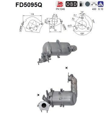 Partikelfilter (DPF) AS FD5095Q AS FD5095Q: DPF Nissan X-TRAIL 2019