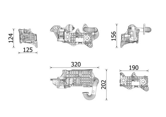 MAHLE Radiador EGR CE 43 000P MAHLE CE43000P Radiador de gases de escape Jaguar XF X250 Sedan preço
