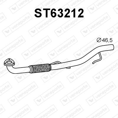 VENEPORTE Tube de réparation, catalyseur ST63212 Tuyau d'échappement VENEPORTE SEAT ST63212