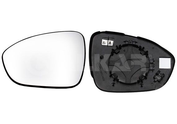 ALKAR Spoguļstikls, Ārējais atpakaļskata spogulis 6431748 Spoguļstikls ALKAR Dacia DOKKER 6431748