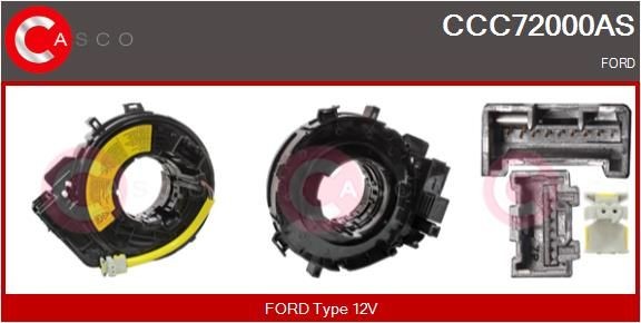 CASCO Kellojousi, airbag CCC72000AS Tourneo Courier MPV kytkin ohjausakseli CASCO CCC72000AS