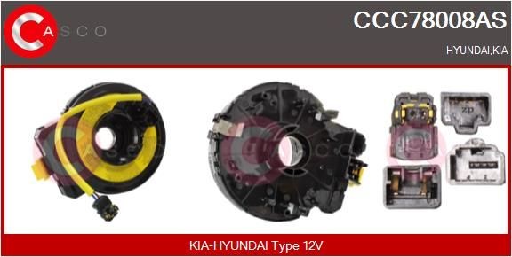 Wikkelveer, airbag CASCO CCC78008AS CASCO CCC78008AS: Knipperlicht hendel Hyundai i10 2019