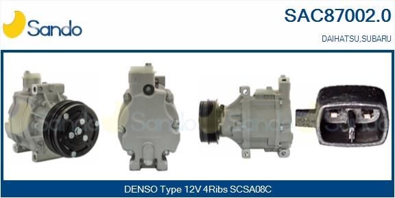 SANDO AC-kompressor SAC87002.0 SANDO SAC87002.0 Luftkondisjonering Daihatsu Materia