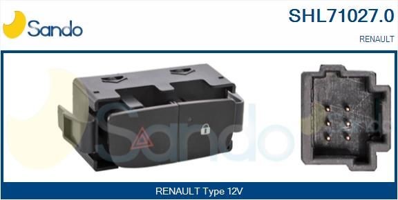 SANDO Varningsblinkers knapp SHL71027.0 SHL71027.0 SANDO Brytare, varningsblinkljus Volvo