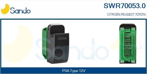 SANDO Interruttore, Alzacristallo SWR70053.0 SWR70053.0 costo Pulsantiera alzacristalli PEUGEOT 207 SANDO