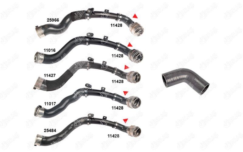 IBRAS Ladeluftslange 11428 Intercooler slange IBRAS LODGY 11428 billig